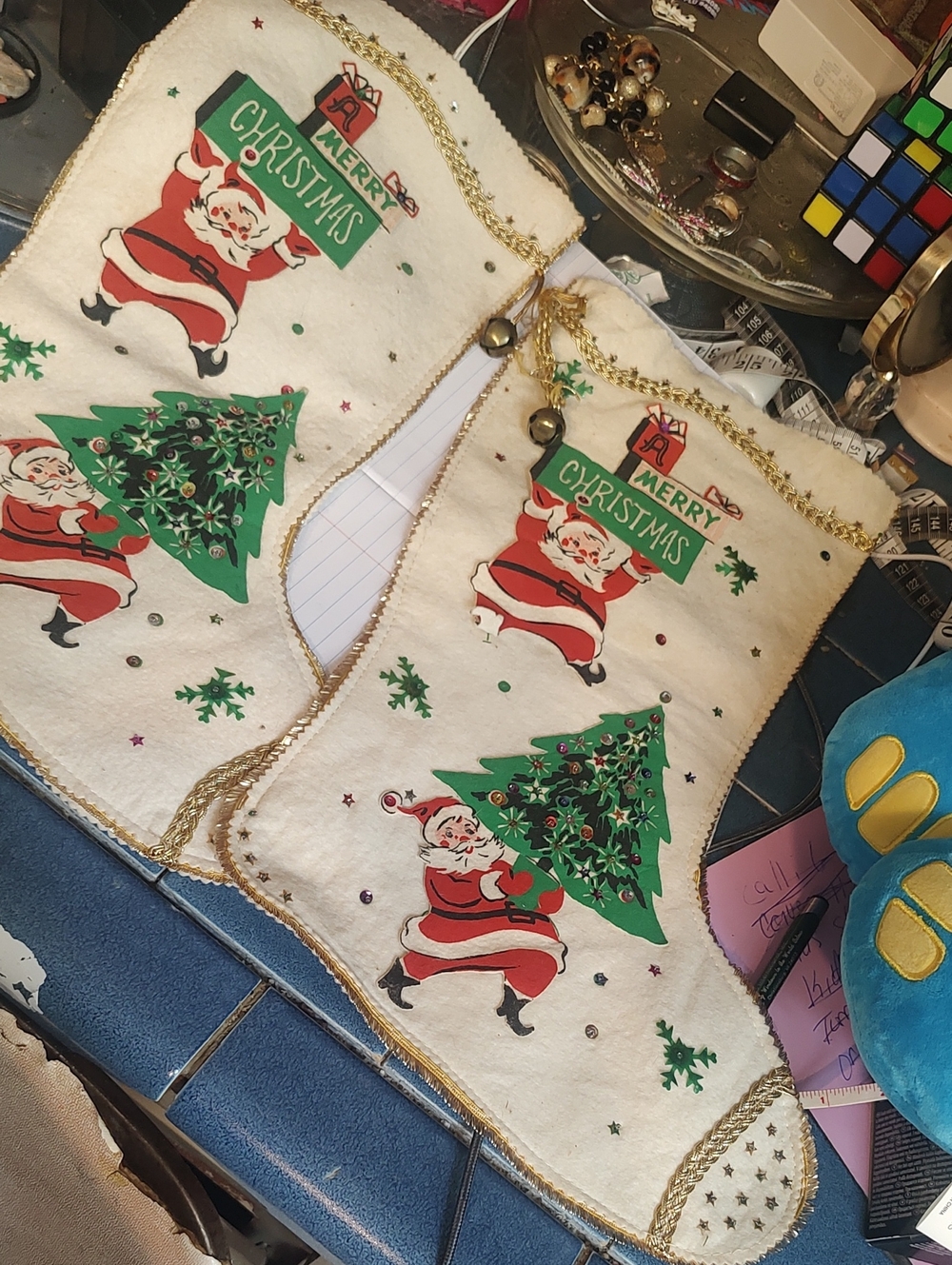 2 Vintage Stocking 15 In Great Condition Long